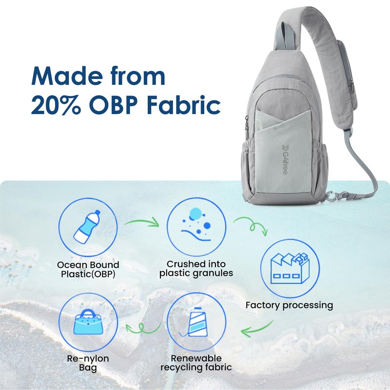 G4Free Sling Bag Casual Chest Shoulder Handbag Crossbody Backpack for