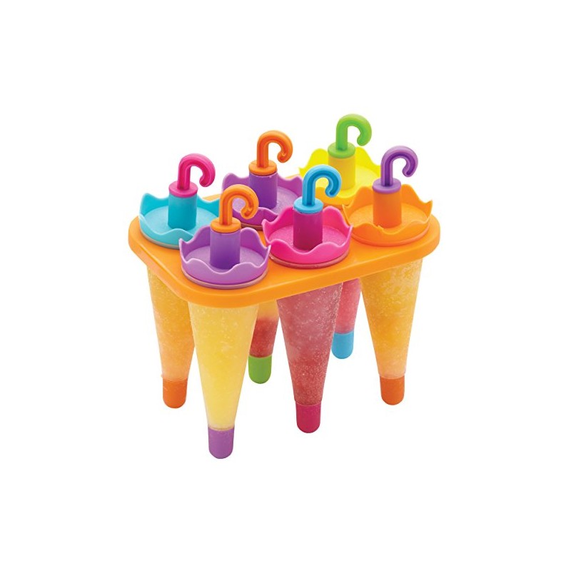 KitchenCraft Ice Lolly Mould with 6 Reusable Umbrella Style Sticks,