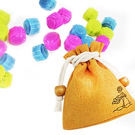 KOREAC_Gonggi Konggi Gong Gi Korean Jacks Jack Stone Game 15Pieces | Adult Kids | Brain Game a Lucky Bag