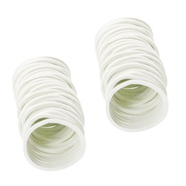 ONLYKXY 100pcs White Natural Rubber Bands Soft Elastic Bands Hair Ties for Hair Braids Hair Mini Rubber Ring (25mm/0.98inch)