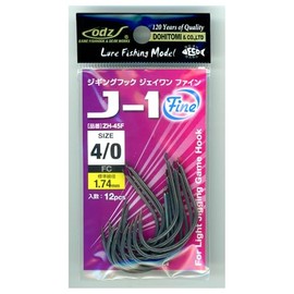 Dohitomi odz ZH-45F Jigging Hook J-1 Fine Florin Coat No. 4/0