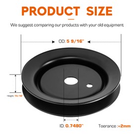 756-04085A 618-04123B 918-04123B Spindle Pulley Fit for MTD, Fit for Cub Cadet 46 inch Deck GT1222 LT1022 LT1045 LT1046