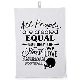 Hippowarehouse All People are are Created Equal But Only The Finest Love American Football Tea Towel Eco Printed Dish Cloth Kitchen accessory 50cmx70cm 100% Cotton