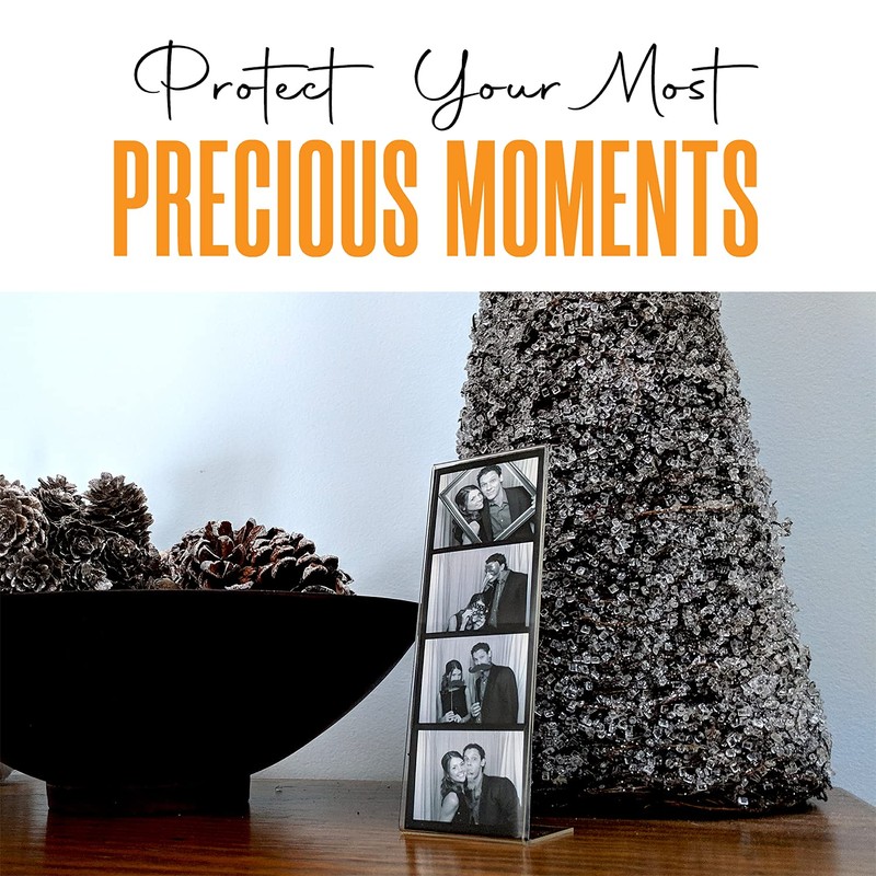 25 Slanted Photo Booth Frames with Inserts for 2x6 Photo