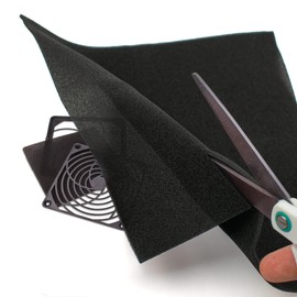 Evergreen Goods PC Computer Fan Dust-Proof Filter Foam Sheets – 3mm Thick 50cm x 50cm (2500cm²) | Reusable & Washable Dust Protection Airflow Perfect for Various Fan Sizes & Customisable (2 Sheets)