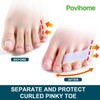 Povihome 10 Pack Pinky Toe Separator and Protectors, Triple Gel