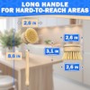 5 Pcs Bamboo Dish Brush Set, Non-Scratch Bristles, Replacement Head