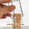ANMOO Toothpicks Holder, 2PCS Acrylic Toothpick Box Transparent Square Cocktail