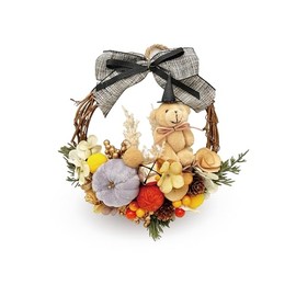 [2024 mamawreath] Flower Wreath Dog Mascot Flower Gift Present Dog Doll Gift Wreath Stylish Entryway Interior Celebration Birthday Present M Size: 9.4 inches (24 cm) x 2.8 inches (7 cm) (Thickness)