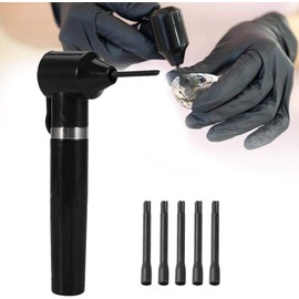 Máquina Mezcladora de Pigmento para Tatuaje Eléctrica Negra, Agitadora de Tinta de Color para Cejas (Negro)