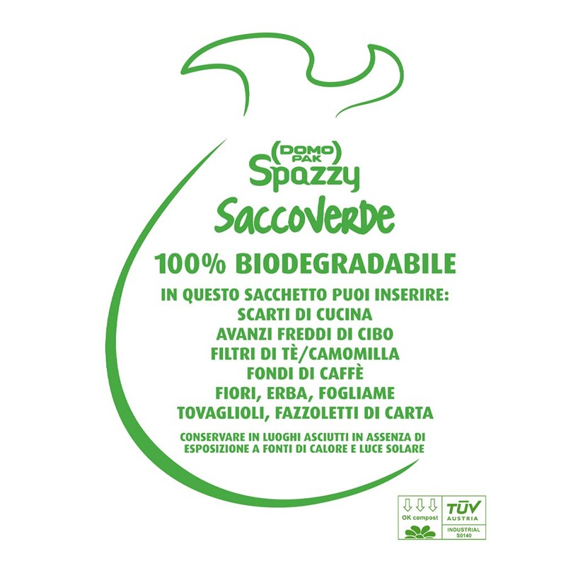 Domopak Spazzy Biodegradable and Compostable Wet Waste Bag - Condominium