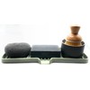 Happitasa Silicone Soap Dish Tray and Sponge Holder with Drain