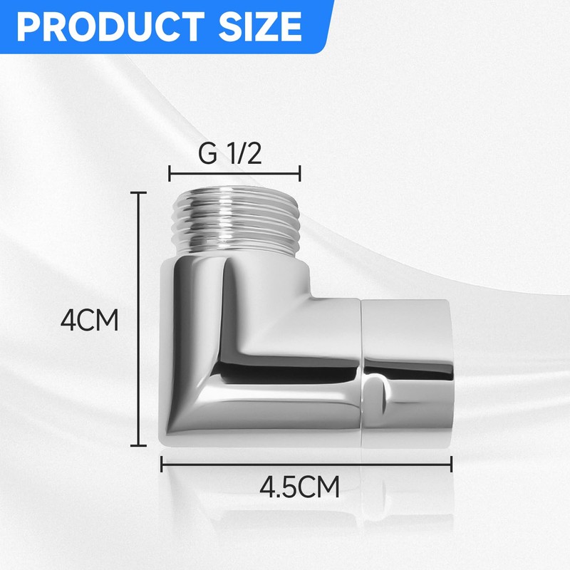Shower Arm Elbow Adapter Solid Brass 1/2" G Shower Arm