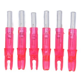 6Pcs Lighted Arrow Nocks High Visibility High Light Transmittance Waterproof 6.2mm LED Lighted Nocks for Archery Hunting Red