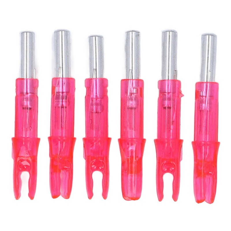 6Pcs Lighted Arrow Nocks High Visibility High Light Transmittance Waterproof
