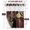 DLTAY Dark Brown and Black Hookless Shower Curtain with Snap