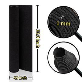 3-Pack 1mm Black Foam Sheet, 13.5" x 49" EVA Foam Roll Premium eva Craft Foam for Cosplay Costume by MEARCOOH