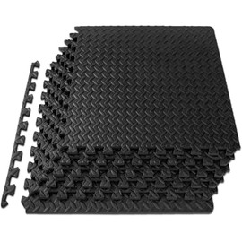 Venbytech for Interlocking Foam Floor 24x24in 6 Tiles Home Gym Workout Equipment, Grey