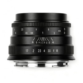 Brightin Star 35mm F1.7 Large Aperture MF Single Focus Lens for Sony E-Mount APS-C Mirrorless Sony Cameras A7/II/III/IV/SIII/C/RIII/RIV A6400 A6600 A6100 A6000 ZV-E10 NEX and More E-Mount Mirrorless Cameras (Black)