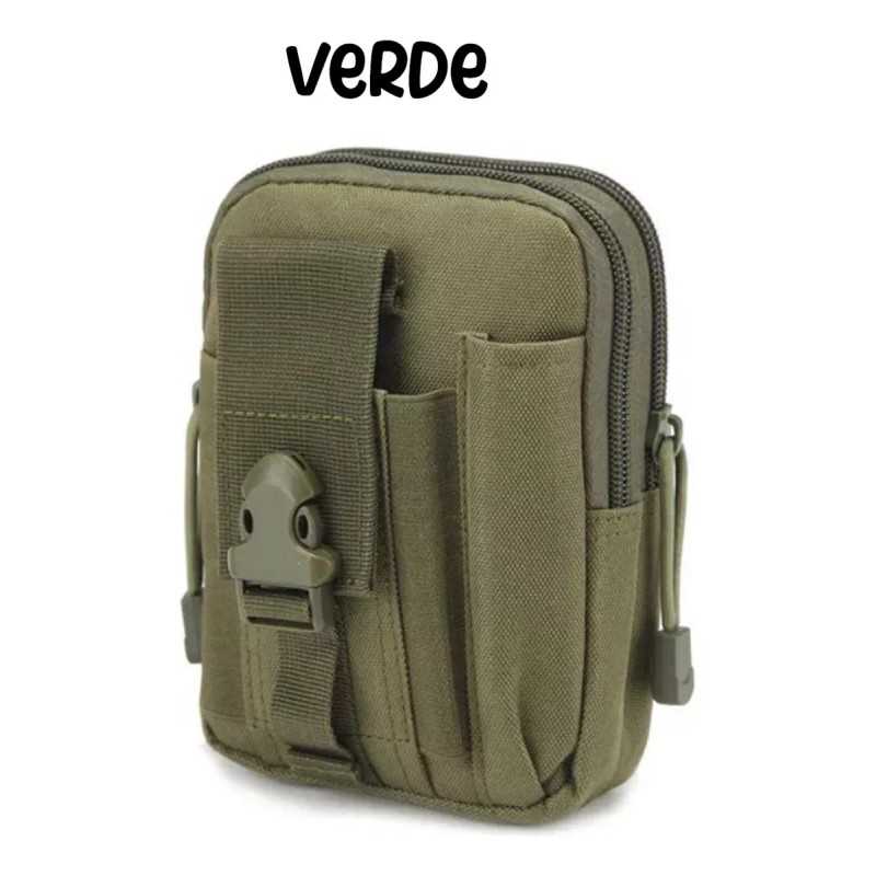LJK Bolsa Morral Tactica Celular Cinturon Multiuso Camuflaje Mil