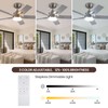 SODSEA Ceiling Fans with Lights, 42 inch Nickel Ceiling Fan