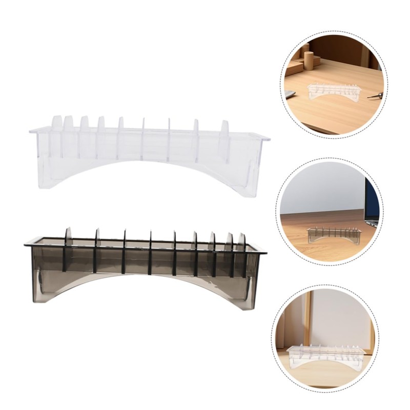 Healvian 2pcs Guide Comb Storage Box Hair Clipper Guard Organizer