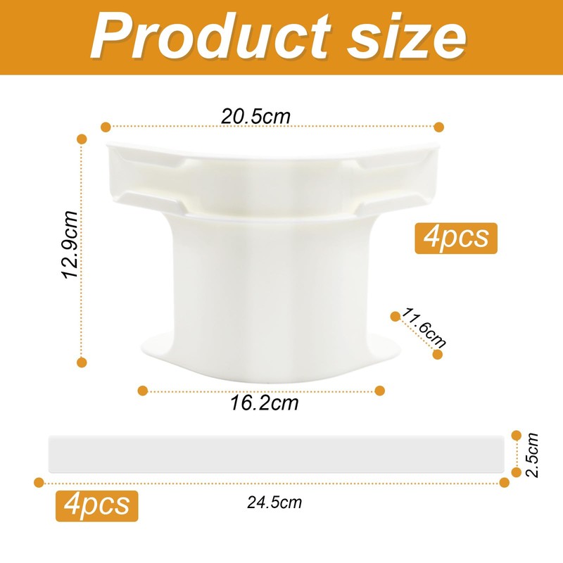 DGMI Pack of 4 Bed Sheet Holders with Closure Strips,