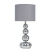 MiniSun | Marissa Modern Chrome Table Lamp with Grey Shade