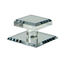 Mirart 1-1/2 x 2 Pull Handle, Self Stick Square Acrylic Mirror Knob (1)
