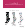 MeMoi Sweet Candy Rayon Blend Crew Socks Black One Size