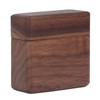 Ring Box Walnut Magnetic Cover Inlay Fleece Portable Wooden Wedding