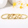 HAIAISO 4Pcs 14K Gold Filled Rings Stacking Rings for Women