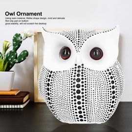 ANKROYU Nordic Style Animal Owl, Statues for Home Accents Black Owl Statue Figurine Small Animal Owl Figurinesoffice Decoration Bookshelf Desktop(A)