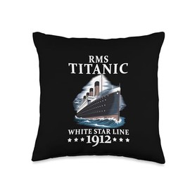 Titanic Expert - White Starline RMS Titanic 1912 Boys Girls Throw Pillow