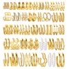 42 Pairs Gold Hoop Earrings Set for Women, Chunky Gold
