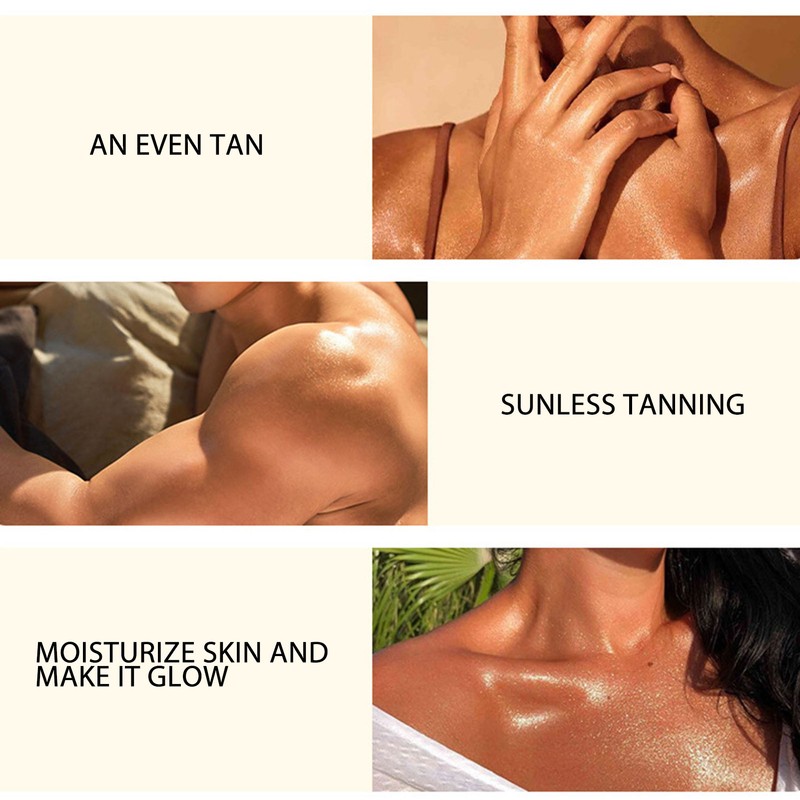 Tanning Cream Plant Based Moisturizing Sunless Tanning Waterproof Hydrating Self
