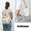 Clear Mini Backpack Lightweight See Through Bookbag Small Transparent Bag