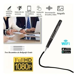 Cámara Oculta Wifi Portátil 1080p Pluma Grabadora Remota