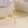 AMELINE 14K Gold Cross Necklaces for Women Gold Cross Chain