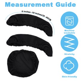 3 Pcs Office Chair Arm Covers Removable and Stretchable Armrest Protectors Stretch Universal Rotating Rolling Desk Chair Slipcover Washable for Desk and Computer Chairs Women Men Black
