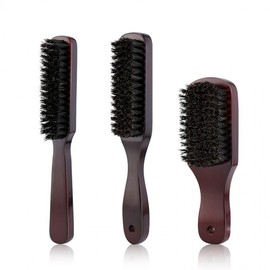 Cross-Border Men's Boar Bristle Beard & Hair Tidy Brush - Barber Style Comb Hd01-03 Wide Board Large 4ea