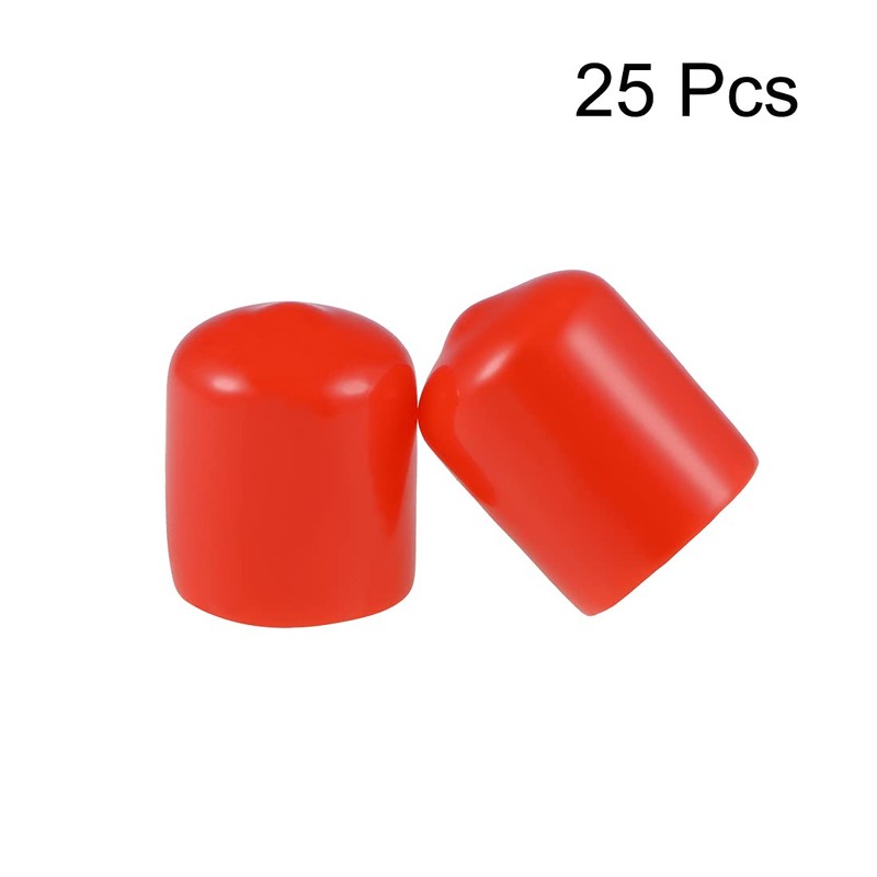 sourcing map Rubber End Caps 15 mm ID Vinyl Round