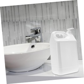 Ipetboom Pump Bottle Empty Storage Containers 5l Liquid Dispenser Liquid Body Soap Hand Soap Pump Dispenser Catering Glass Containers for Liquids Bottle with Pump White Chemicals Push Type