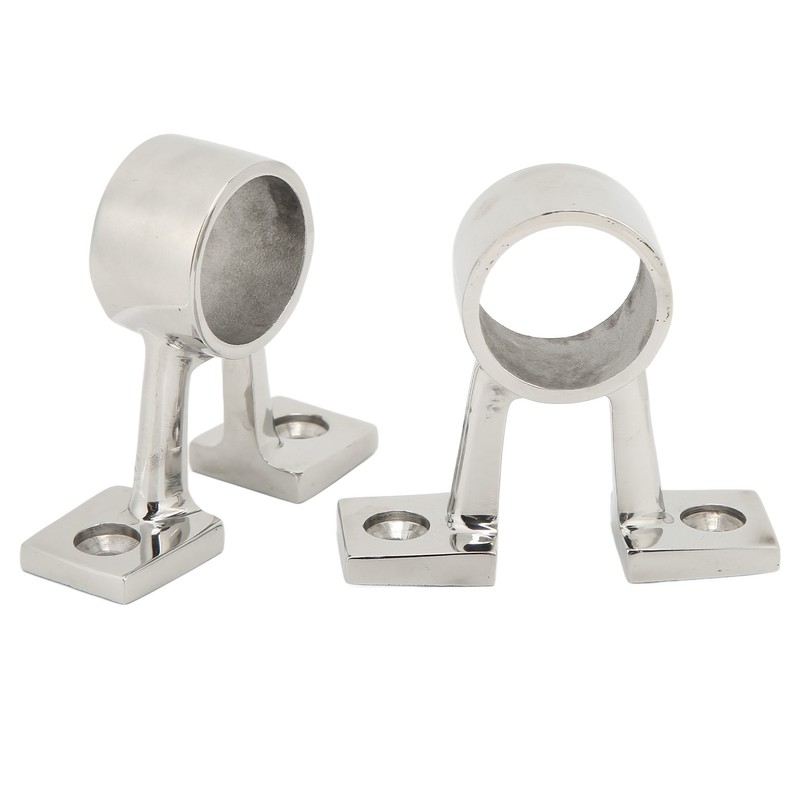 2Pcs Marine Boat Hand Rail Fitting Center Support Bracket Stanchion