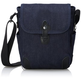 Stitch On Shoulder Bag, Horizontal Shoulder Bag, Toyooka Bag, A5 Size, navy