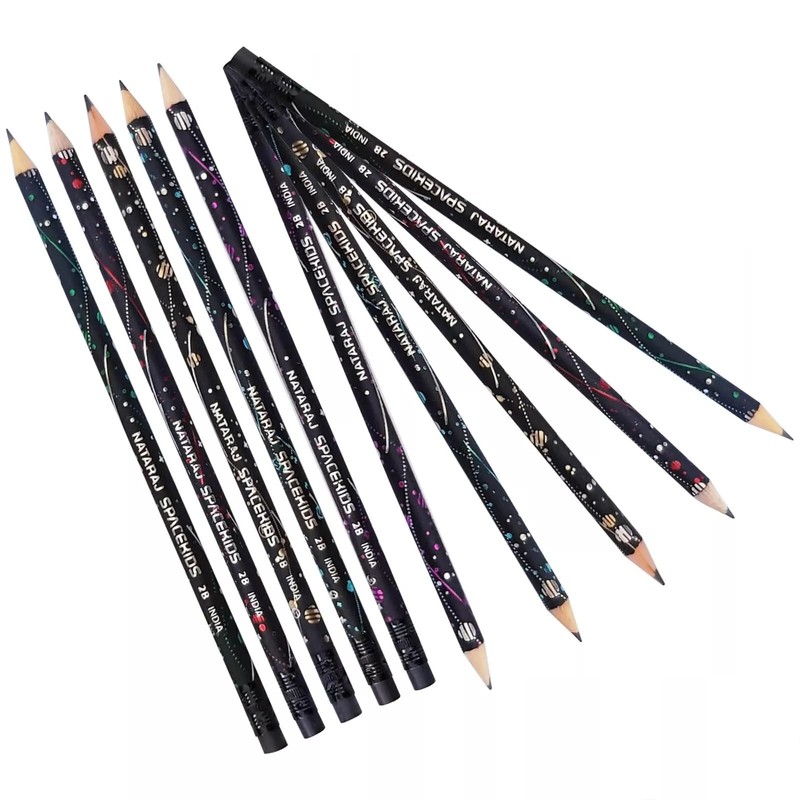 Nataraj Writing Pencils, Platinum, BLACK Bonded Lead, Pack of 24,