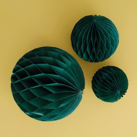 Ginger Ray Green Hanging Honeycomb Paper Party Decorations 3 Pack