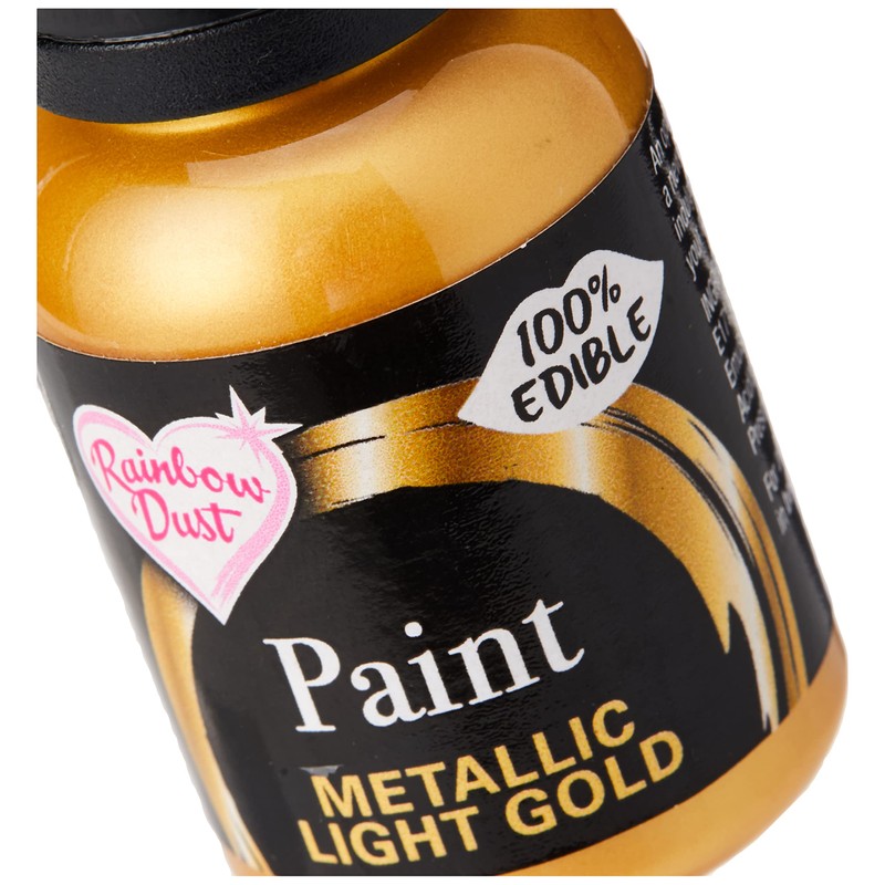 Rainbow Dust Metallic Food Paint Metallic Light Gold