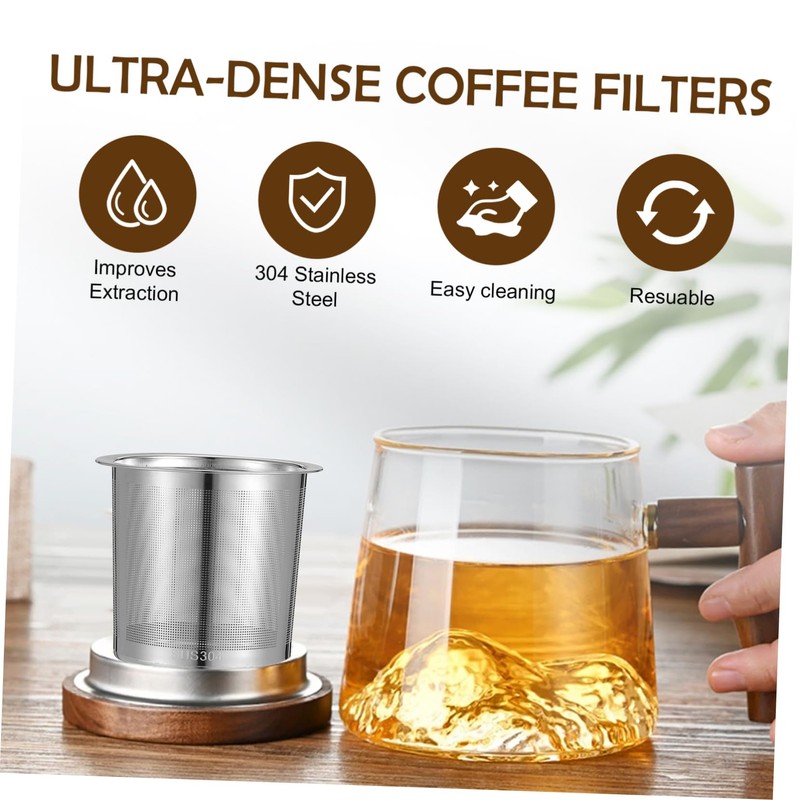 ULTECHNOVO Stainless and Tea Strainer Filter Fine Mesh Design for
