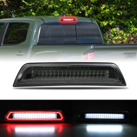 Jinfili LED Strobe 3rd Third Brake Light Assembly Replacement for 2016-2023 Tacoma Limited SR SR5 TRD Off-Road Pro Sport High Mount Stop Lamp Roof Cargo Light Smoked Lens